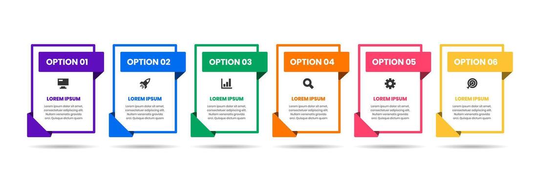 resumen infografía elemento diseño plantillas con íconos y 6 6 opciones adecuado para proceso diagrama, presentaciones, bandera, fluir cuadro, infografía vector