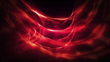 Abstract digital dynamic particle waves with light motion lights background video