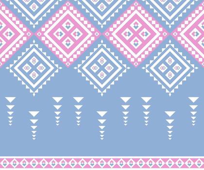 geométrico modelo diseño con rosado y azul diamante y triángulo formas vector