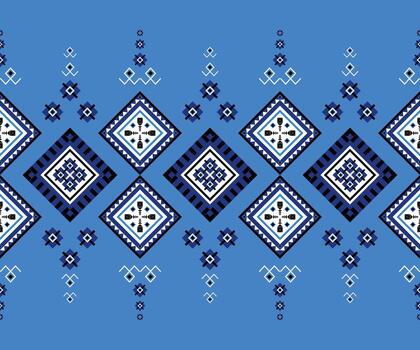 Geometric pattern in blue and white, offering a sophisticated design and elegant appearance. Featuring a seamless repeating design suitable for various creative projects vector