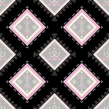 un sin costura modelo de en forma de diamante geométrico diseños en varios suave colores, creando un sentido de armonía y estético apelar. vector