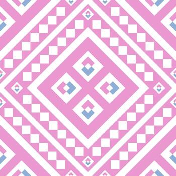 rosado geométrico modelo con un sin costura diseño, con un repitiendo arreglo de diamantes y cuadrícula, creando un elegante y estético onda. eso es ideal para tela diseño o fondo de pantalla vector