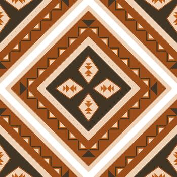 Geometric pattern with a diamond-shaped design in earthy tones. The design features intricate lines and shapes vector