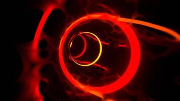 Red and Orange Cosmic Psychedelic Portal Background VJ Loop in 4K video