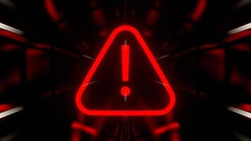 vit och röd tech varna lysande symbol bakgrund vj slinga i 4k video