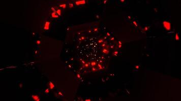 orange och röd abstrakt neon glittrande fantasi maskhål bakgrund vj slinga i 4k video