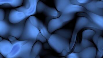 plastica ombra dinamico blu astratto sfondo animazione con liscio, fluente, e biologico forme mutevole lentamente video