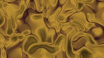 brons djup blå abstrakt gyllene vätska rörelse bakgrund skapar en fascinerande och dynamisk visuell erfarenhet video