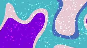 abstracts flytande abstrakt bakgrund animering med organisk former, strömmande rader och gnistrande partiklar effekt video
