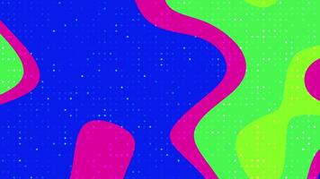 abstracts liquido batter punto dinamico astratto colorato sfondo animazione con luminosa forme e mezzitoni modelli in movimento lentamente video