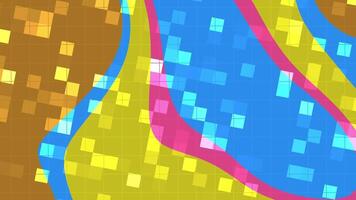 abstracts flytande ljud dynamisk abstrakt animering med färgrik former och geometrisk mönster skapande rörelse video