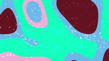 résumés liquide Animé abstrait formes et étincelant particules créer une vibrant et dynamique Contexte boucle video
