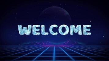 Welcome word create with Abstract motion background video