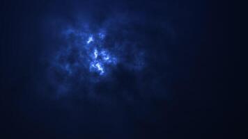 Futuristic fractal energy shape with glowing electric arcs. Abstract plasma motion with high-tech flow and electric field. Seamless loop for science, technology, or sci-fi backgrounds. video