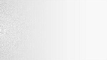 Decorative Ethnic Subtle White Mandala Pattern Animation Horizontal Background with a Clean Stylish Simple Minimalist Look video