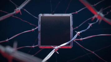 crimen espectáculo introducción animación modelo con resumen mordaz cable animación con pantalla monitor para antecedentes o visual efectos utilizar video