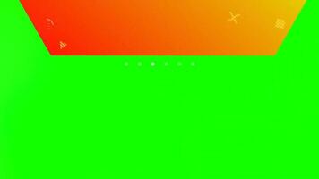 Animated green screen orange gradient slideshow motion graphic for content creation with green screen animation chroma key video