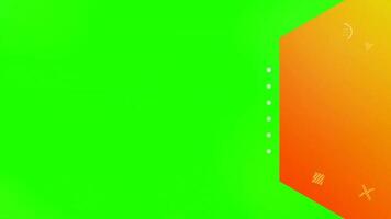 Orange Gradient animiert Diashow mit Grün Bildschirm Bewegung Grafik zum Chroma Schlüssel Inhalt Schaffung video