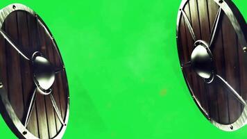 Green Screen Shield Animation for Compositing and Motion Graphics Medieval Asset with Noha and Marsiya Design Elements video