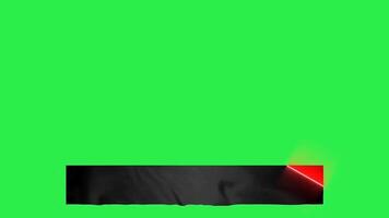 animato inferiore terzo con rosso accento su verde schermo per trasmissione e streaming copertura effetto, animato notizia grafica con inferiore nero striscia per Multi uso con verde schermo sfondo video