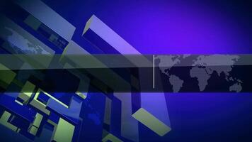 animato notizia intro opener astratto sfondo con blu e verde forme per presentazioni e grafico design uso video