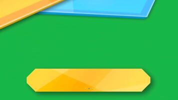 Dynamic Colorful Design Element Featuring Text Boxes and Green Screen for Gaming and Presentation Use video