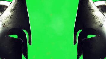 verde schermo spartano casco animazione per storico progetti e movimento grafica design uso adesso, no e grafico elemento grafico con modificabile verde schermo effetto video