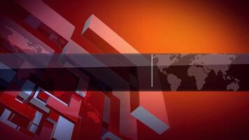 abstrakt Nyheter intro öppnare rörelse grafik bakgrund animering röd och vit geometrisk former modern design element video