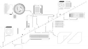 animerad visa med en systemet av koder den där bearbeta de mottagen data video