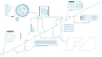 animato schermo con un' sistema di codici quello analizzare il ricevuto dati video