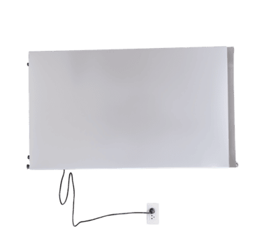 un' grigio frigo tappato in il parete presa di corrente isolato con ritaglio sentiero nel file formato png