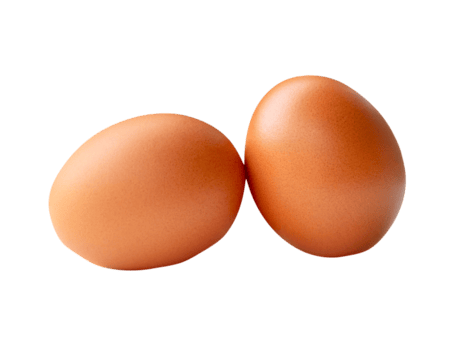 duo kip eieren in stack geïsoleerd met knipsel pad in het dossier formaat png