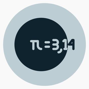 Pi Symbol Icon in glyph style. Perfect for apps, websites, UI UX, presentations, or infographics. Editable illustration file with clean design and modern design. vector