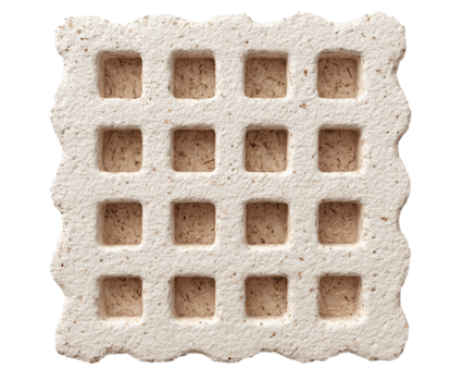 Textured Square Pattern with Indented Grids for Background Use png