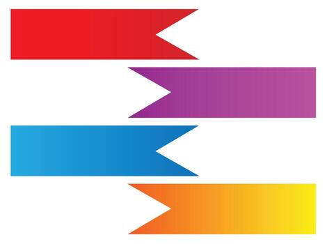 Vibrant ribbon banners for modern design projects, add a splash of color, create eye-catching headers, and highlight key messages vector