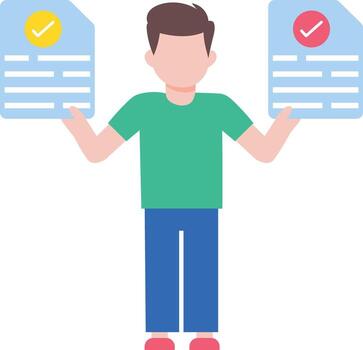 A flat style illustration showing coding files vector