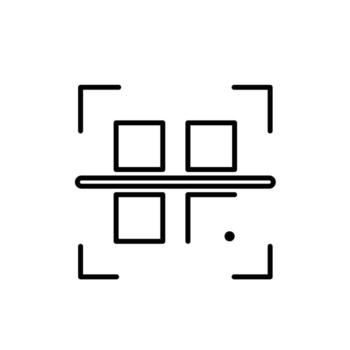 scan icon. Payment methods and e-commerce. code is being scanned. market, sale, buy. outline design style. vector
