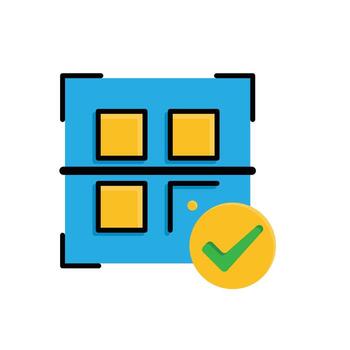 Scan successful icon. E-commerce. Barcode scan with check mark. market, sale, buy. Isometric design style. vector