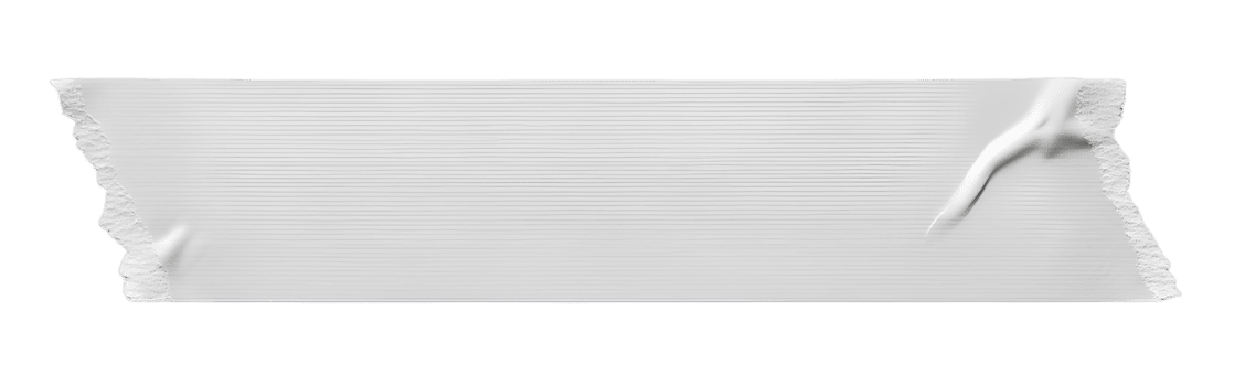 vit lim tejp klistermärke isolerat på transparent bakgrund. skrynkliga glansig textur med rev kanter. mall attrapp för meddelande, etiketter, Lägg till text, design element. png