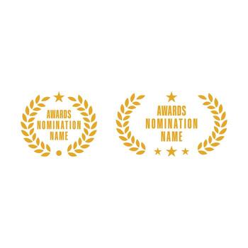 awards nomination name badge design template vector