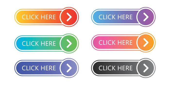 Click here button set illustration vector