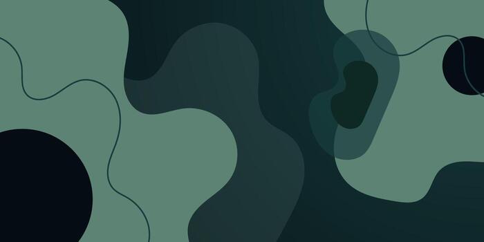 Abstract dark green fluid wave pattern background. Simple and trendy shapes design element background. vector