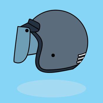 Simple and Clear Helmet Icon Expanded Line Icon Design pt. 2 vector