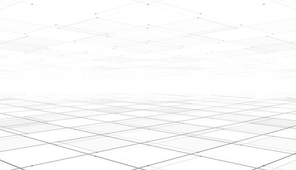 Abstract futuristic background with perspective. White tile floor copy space - geometric infinity design. Light clean concept for your business and ideas. Poster, banner, presentation template vector