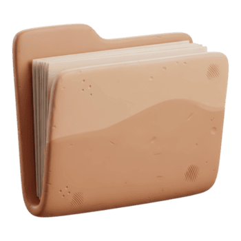 3d framställa av ett öppen mapp ikon med dokument isolerat på transparent bakgrund png