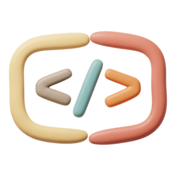 3d render do codificação colchetes símbolo isolado em transparente fundo png