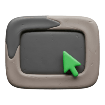 argilla cursore pointer isolato su trasparente sfondo png