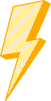 amarelo ícone elétrico poder trovão parafuso png