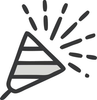 icono ilustrado fiesta galleta icono con papel picado y flámula elementos explotando en celebracion y festividad en blanco antecedentes vector