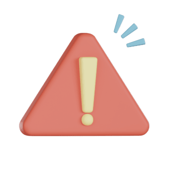 vermelho 3d Atenção ícone com exclamação marca e esvaziar estados símbolo alerta placa para atenção e Cuidado png